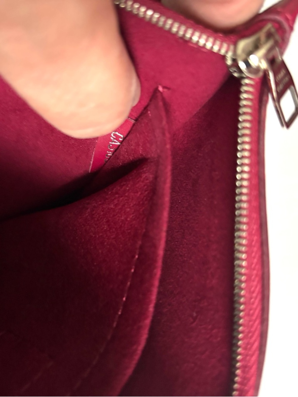 Authentic Louis Vuitton Neverfull MM  / pochette in Fuchsia - Picture 12 of 16